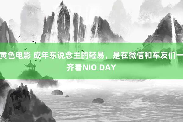 黄色电影 成年东说念主的轻易，是在微信和车友们一齐看NIO DAY